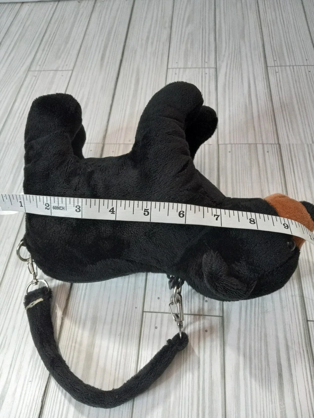 Vintage 2006 Retired Wishpets SURA Baby Black Bear Stuffed Animal Purse